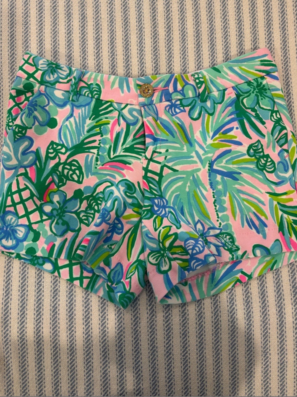 Lilly Pulitzer Pink Tropical Floral High Waist Shorts